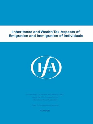 cover image of Inheritance and wealth tax aspects of emigration and immigration of individuals